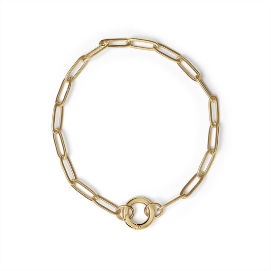 Paperclip charm keeper bracelet w/ charm