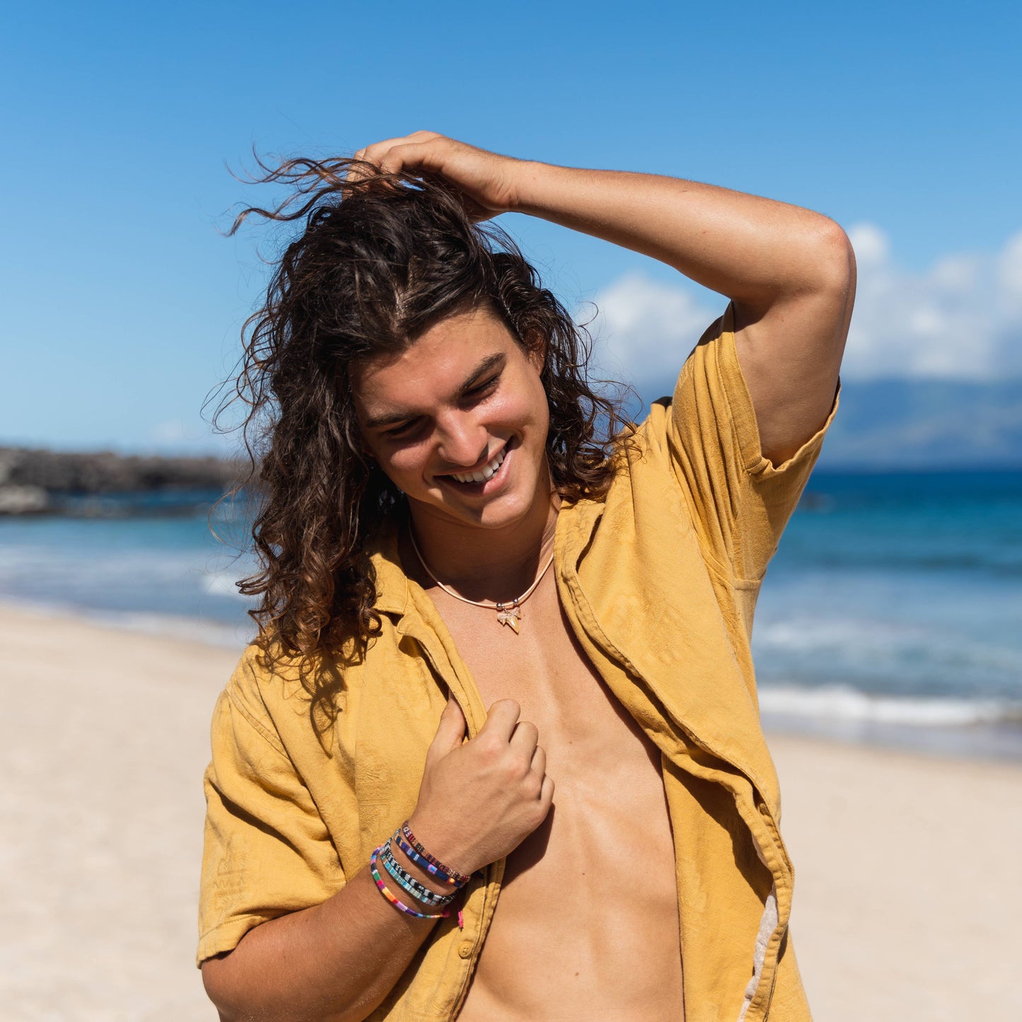 Shark Tooth Necklace - Fossil Sharks Teeth with Leather Cord