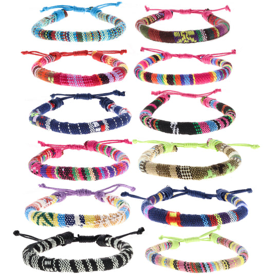 Adjustable Round Woven Boho Rope Bracelet