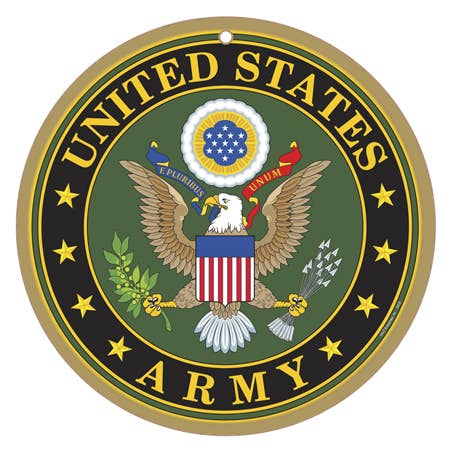 Military Army Logo Round Plaque