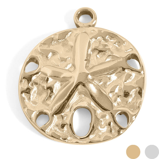 18K PVD Sand dollar necklace