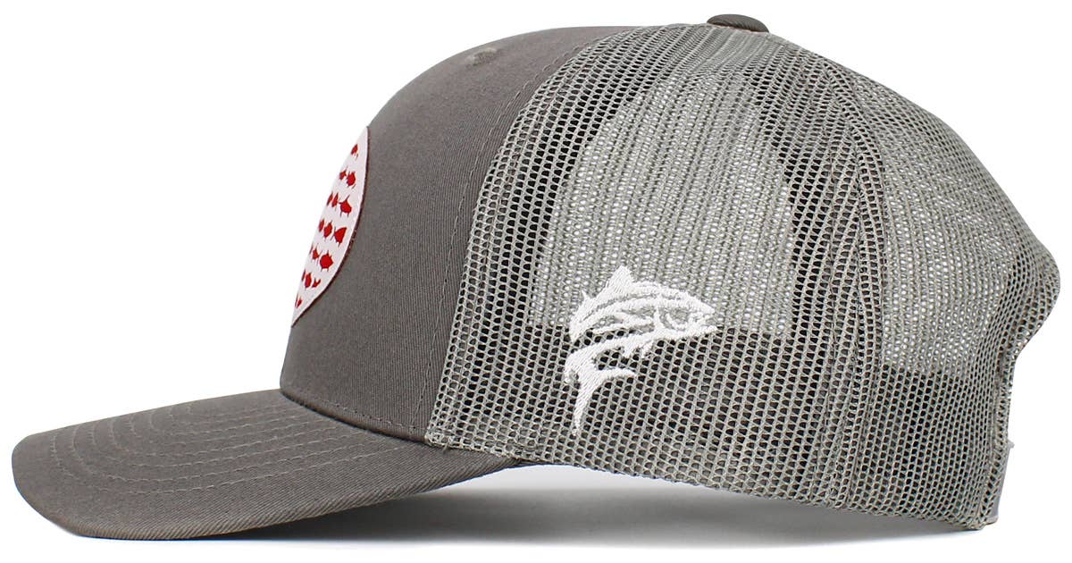 USA Fish Flag Mesh Back Ballcap