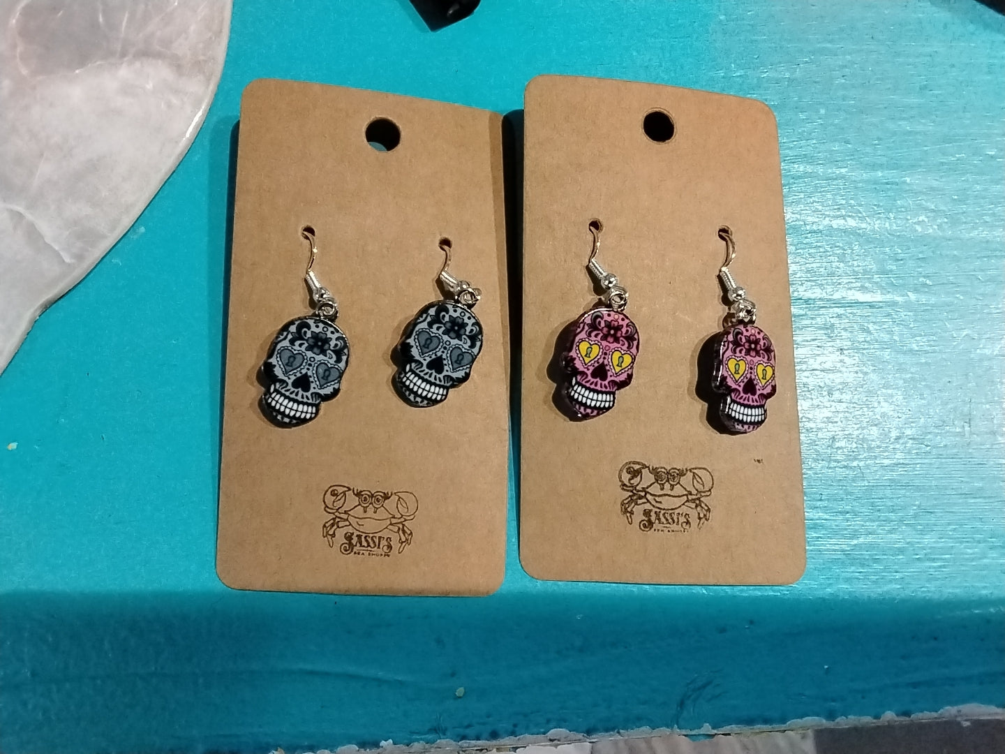 Fun earrings w /silver plate hook