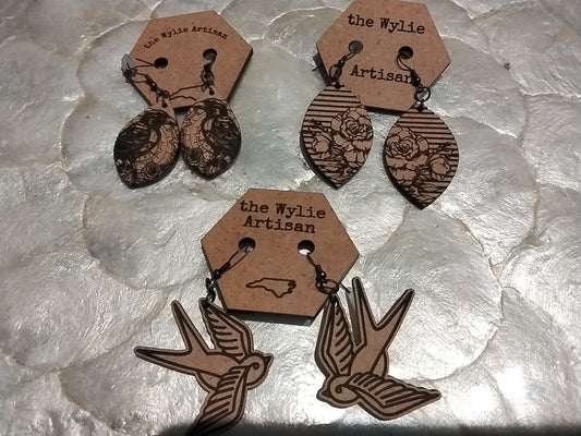 Laser cut earrings