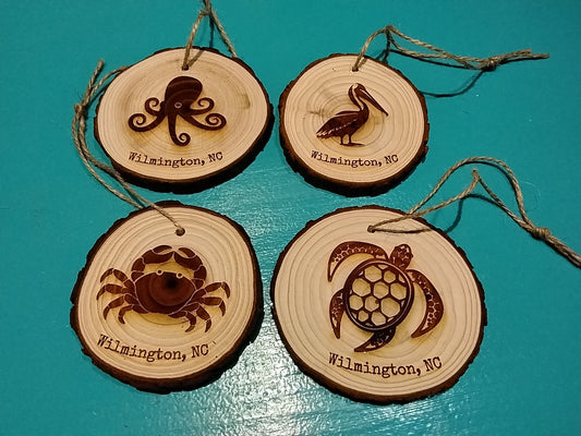 Laser wood ornaments
