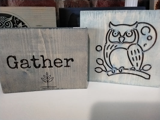 Laser cut Wood signs - Small