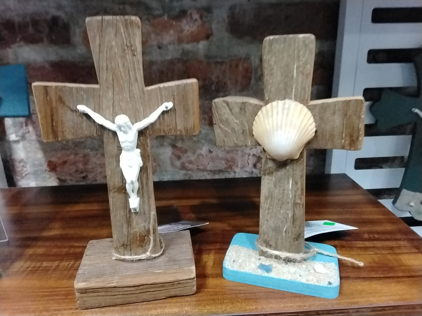 Hand-cut wood cross or crucifix